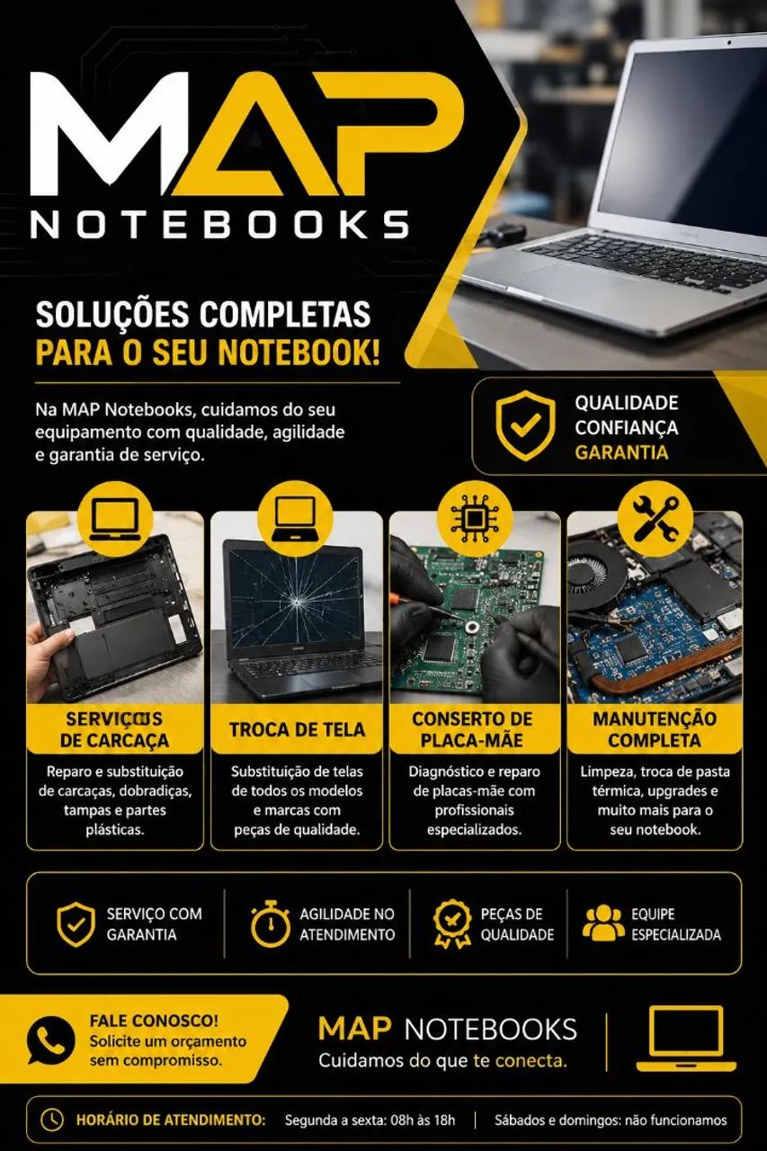 Serviço em notebook 