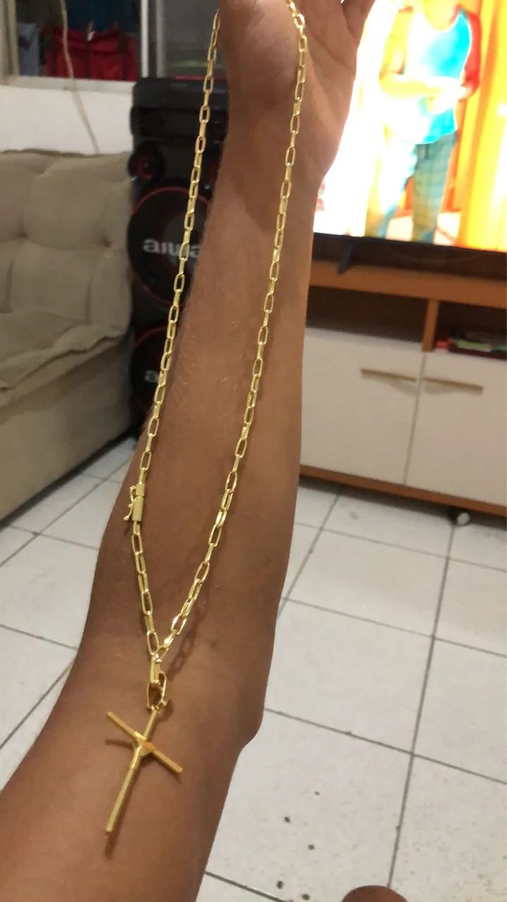 corrente banhada ouro  - Foto 2