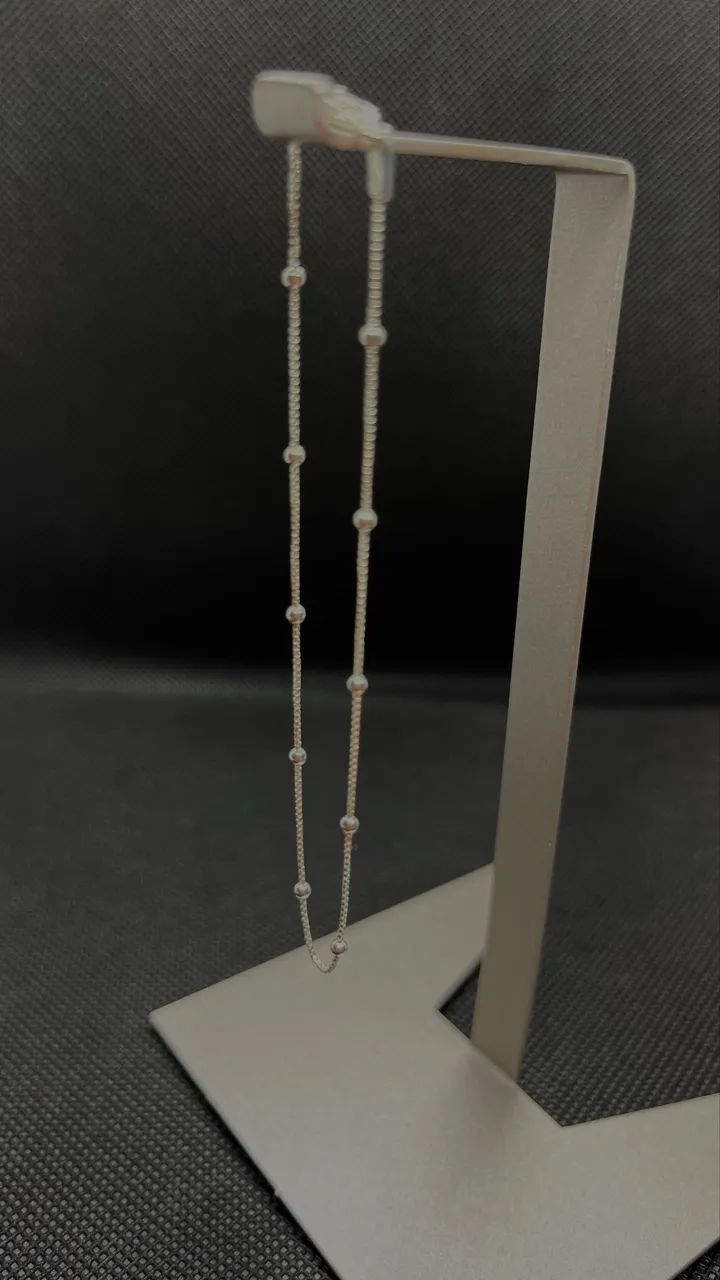 Pulseira de bolinha prata