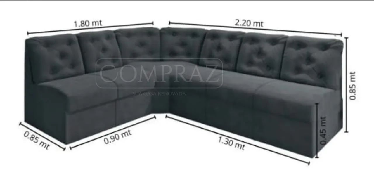SOFA DE CANTO NOVO FRETE GRÁTIS 630,00  - Foto 4