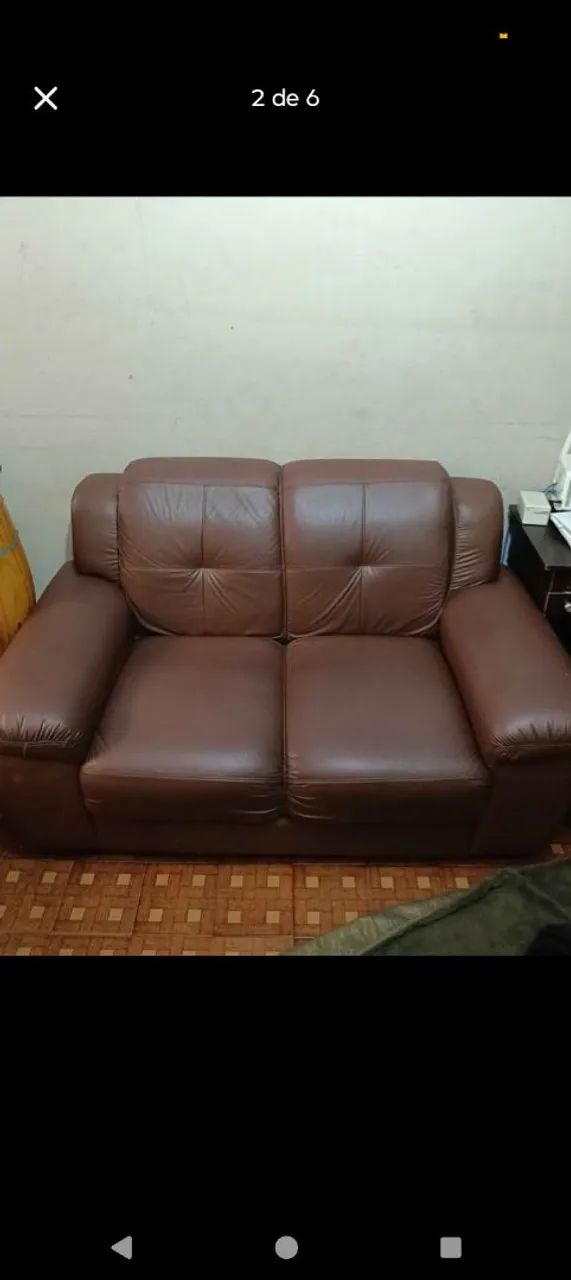 Sofá courino 2 lugares 