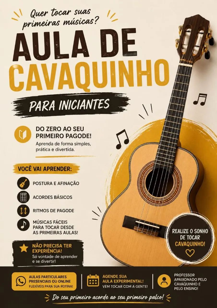 Aula de cavaquinho para iniciantes 