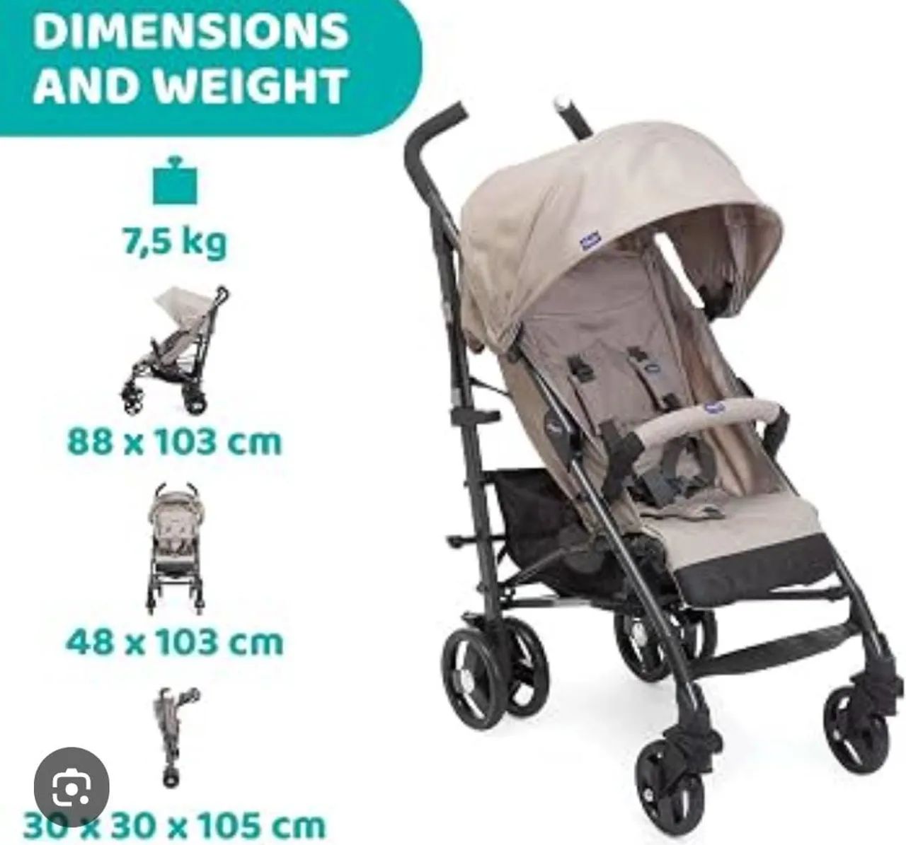 Carrinho de bebê praticamente novo!