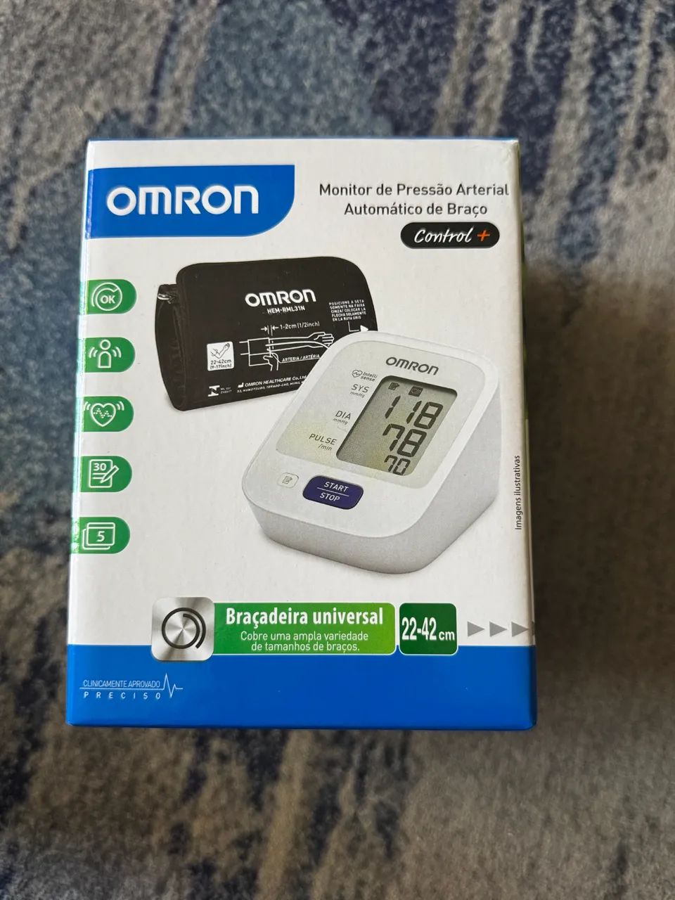 Monitor de pressão Omron automático  Omron hem-7122