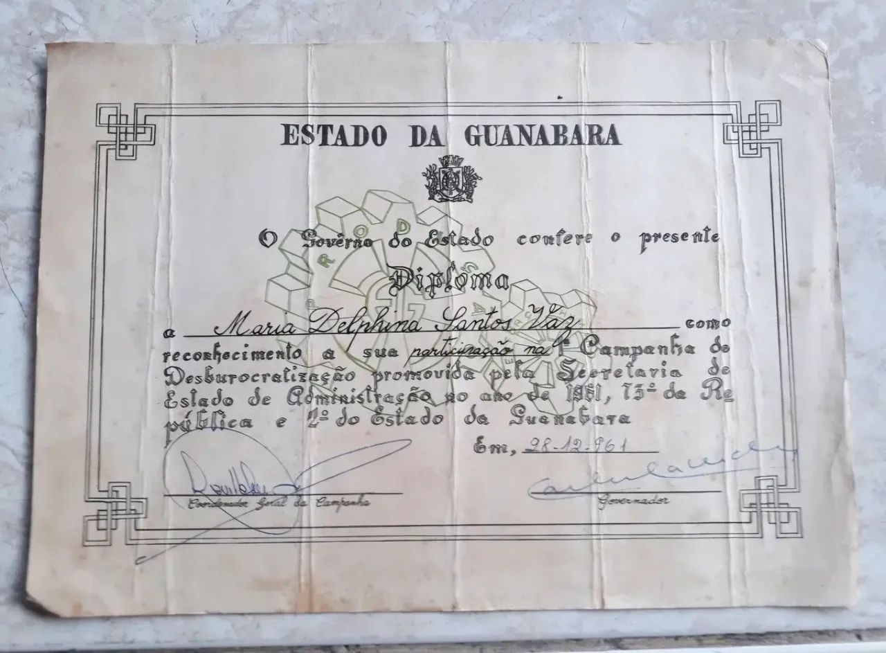 Documento Original Assinatura de Carlos Lacerda de 1961