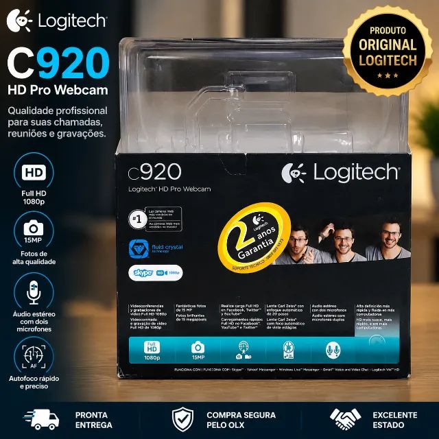 Webcam Logitech C920 HD Pro Original - Foto 4