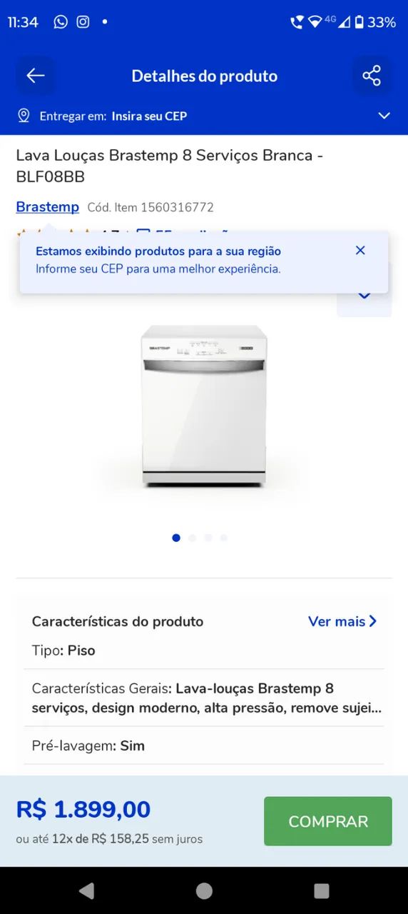 Lava Louças Brastemp Nova - Foto 2