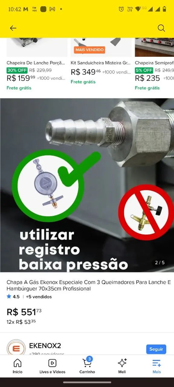 Chapa para hambúrguer  - Foto 4