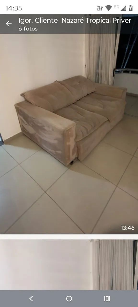 Sofá.  Usado. 2 lugares. VL 250  reais.  - Foto 2