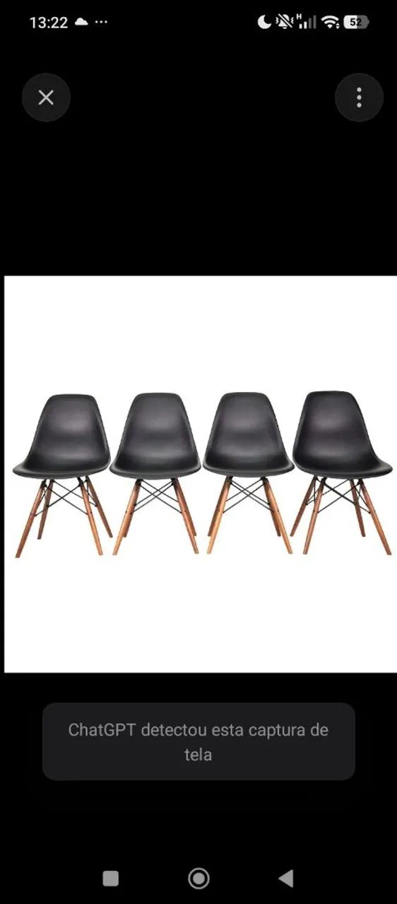 4 cadeiras pretas