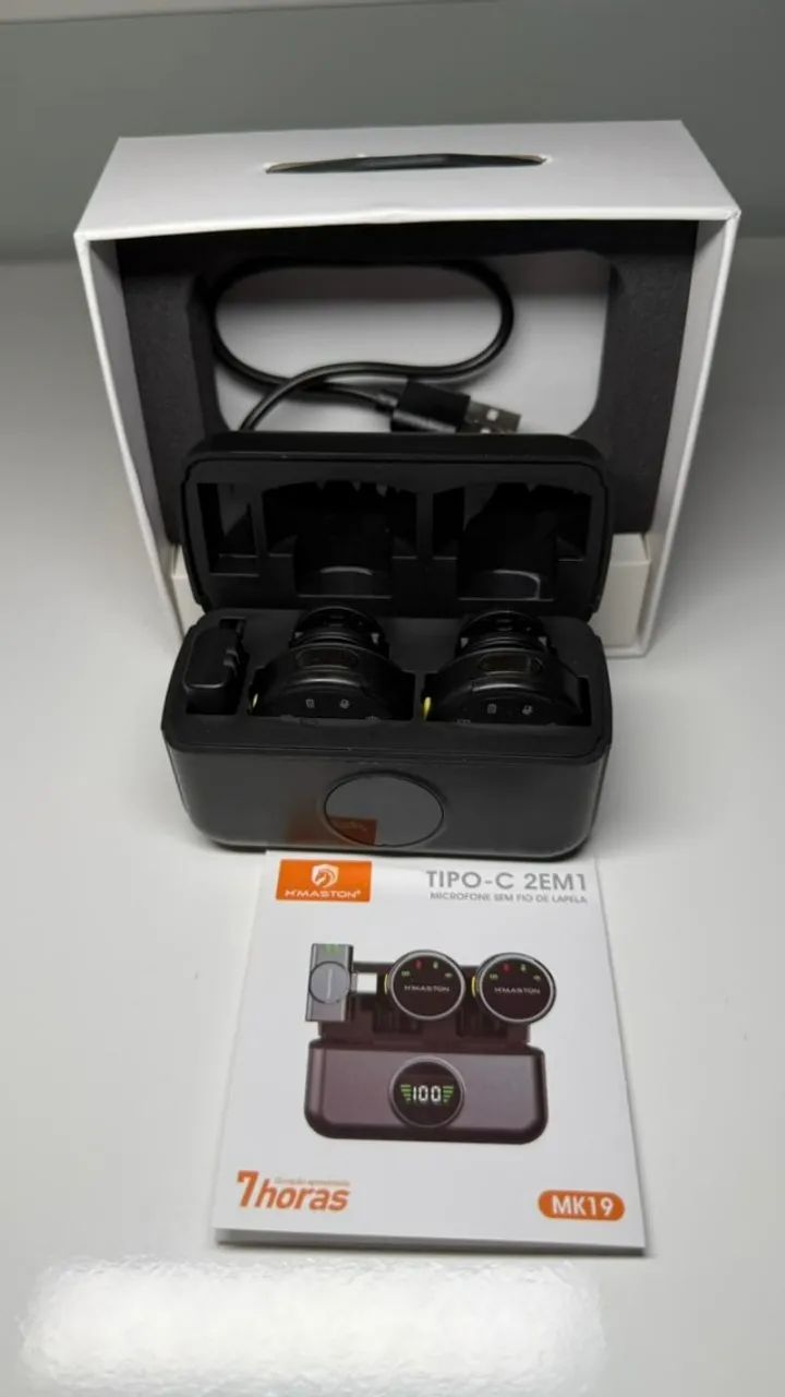 2 microfones Lapela tipo C seminovos.   - Foto 2