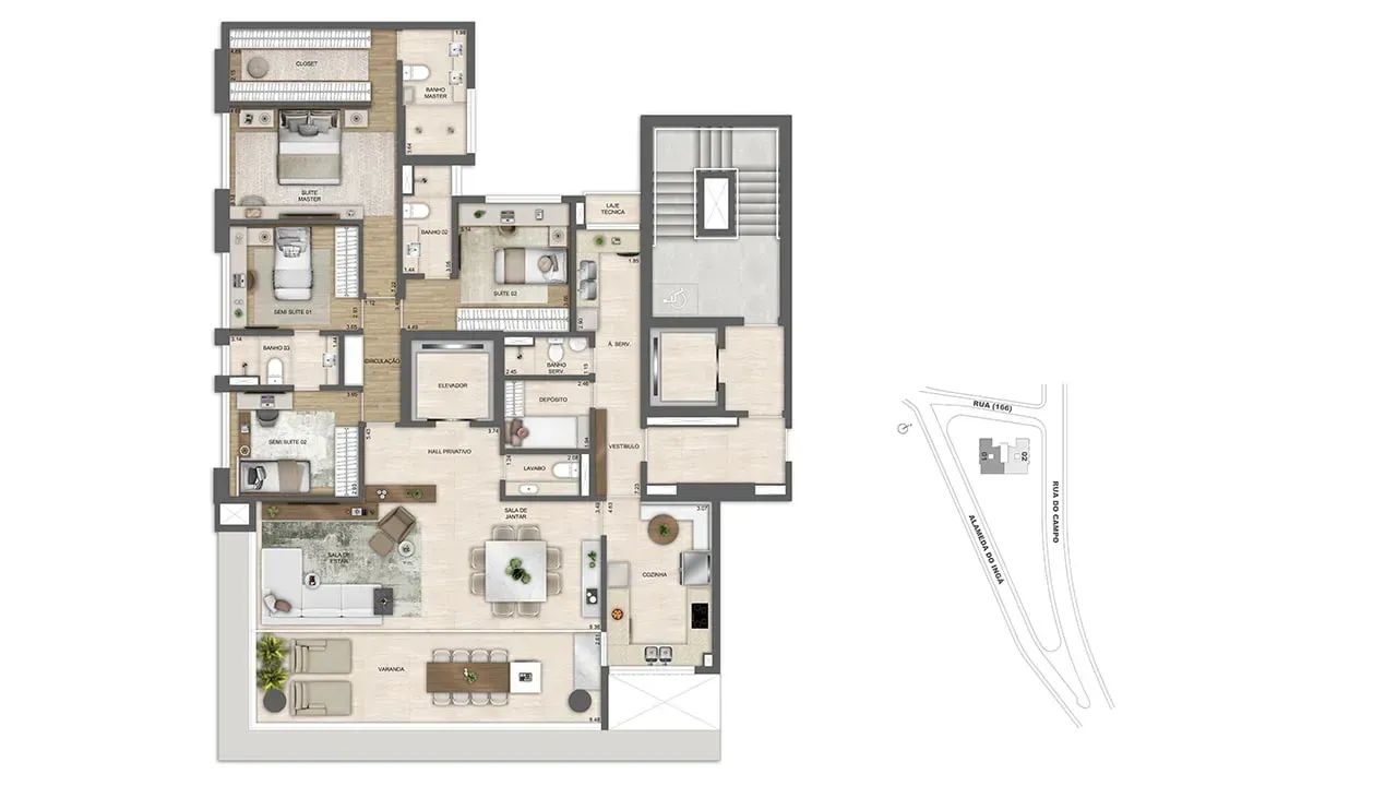 PLANTA 199m²
