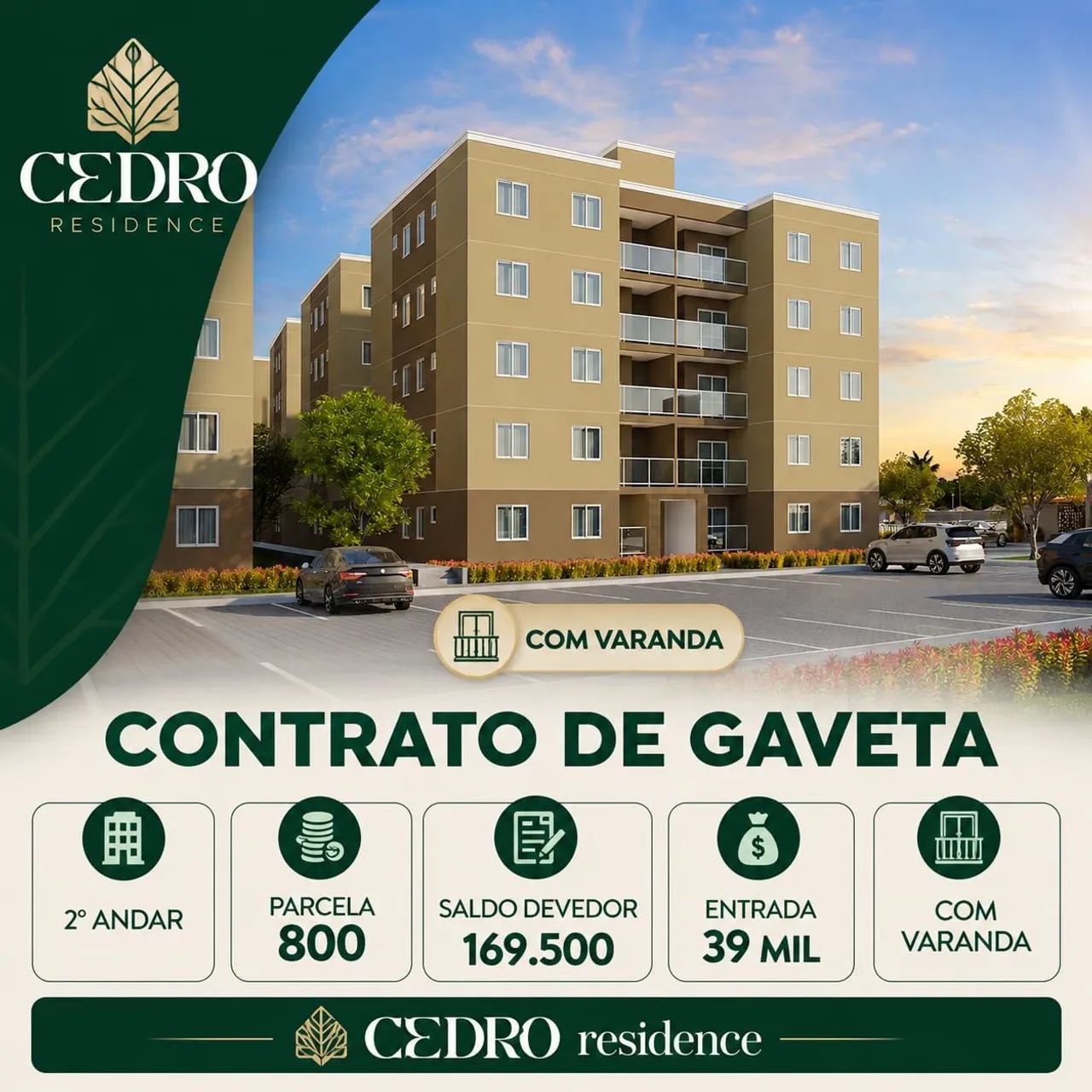 39 mil - Apartamento com varanda