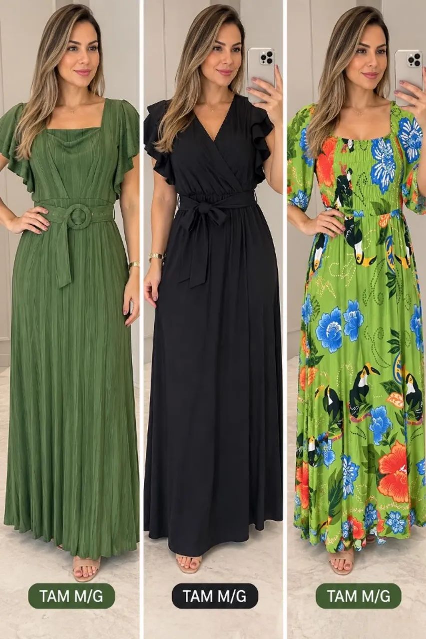 Vestidos longos M/g - Foto 3