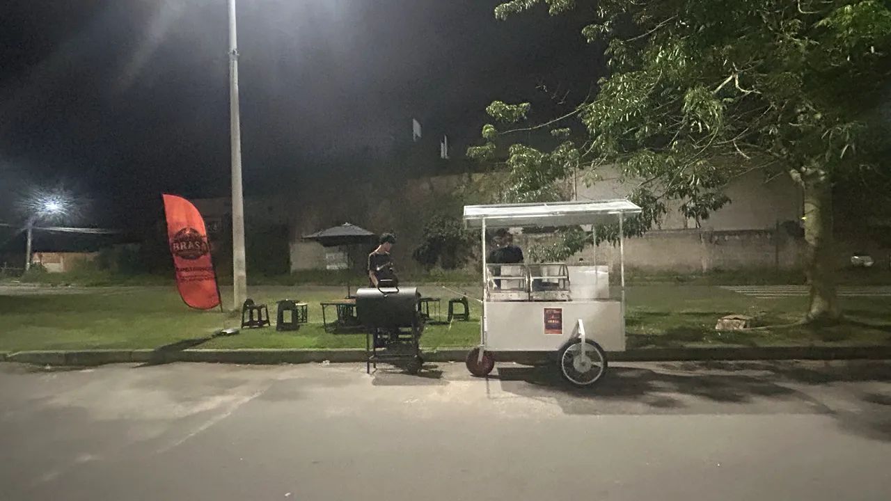 Carrinho ambulante alimentos 
