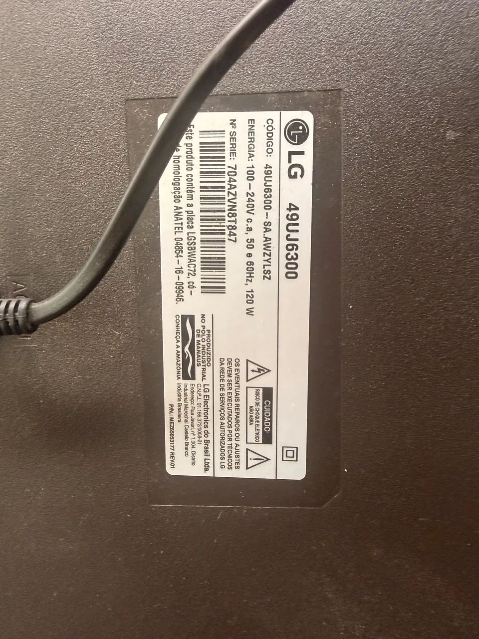 Smart Tv LG 49 polegadas ( Tela quebrada ) 