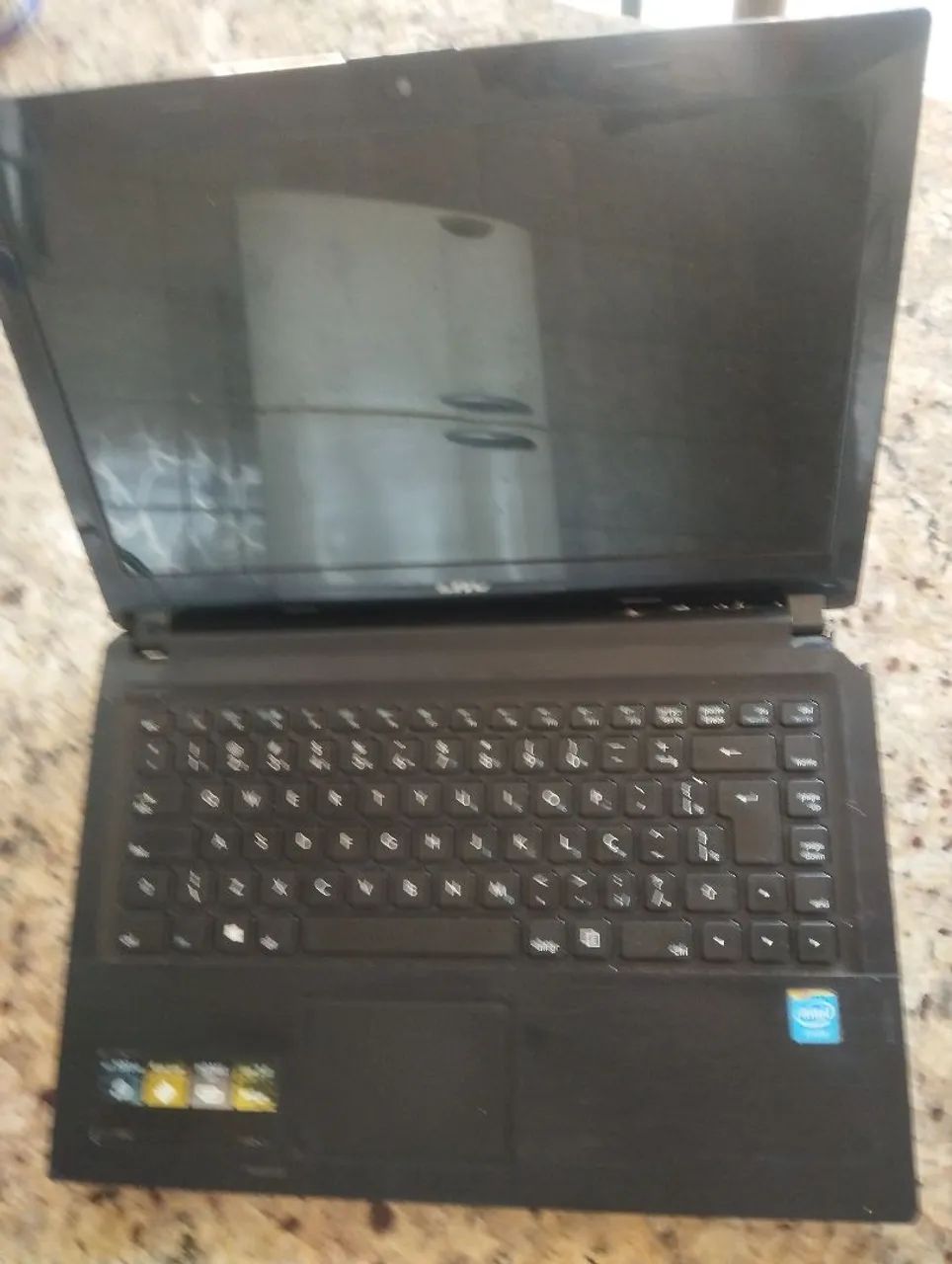 Notebook sucata , placa funcionando, tela queimada  - Foto 4
