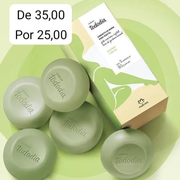 Caixa de sabonete natura com 5 unidades