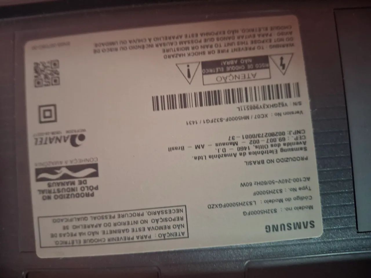 Vendo TV de 32 polegadas com defeito