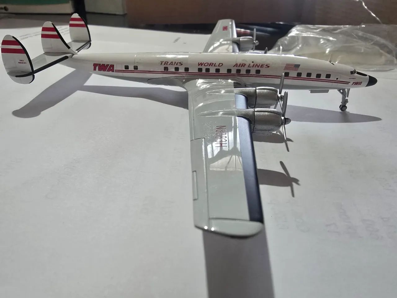 Miniatura Lockheed L-1649a Starliner De Twa N8083h Escala 1:200 - Foto 4