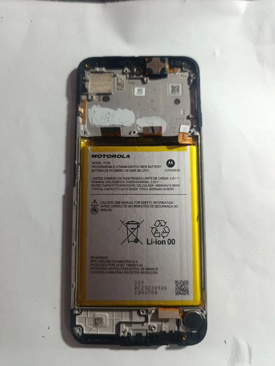 Tela,chassi com os componentes e bateria original moto G54  - Foto 2