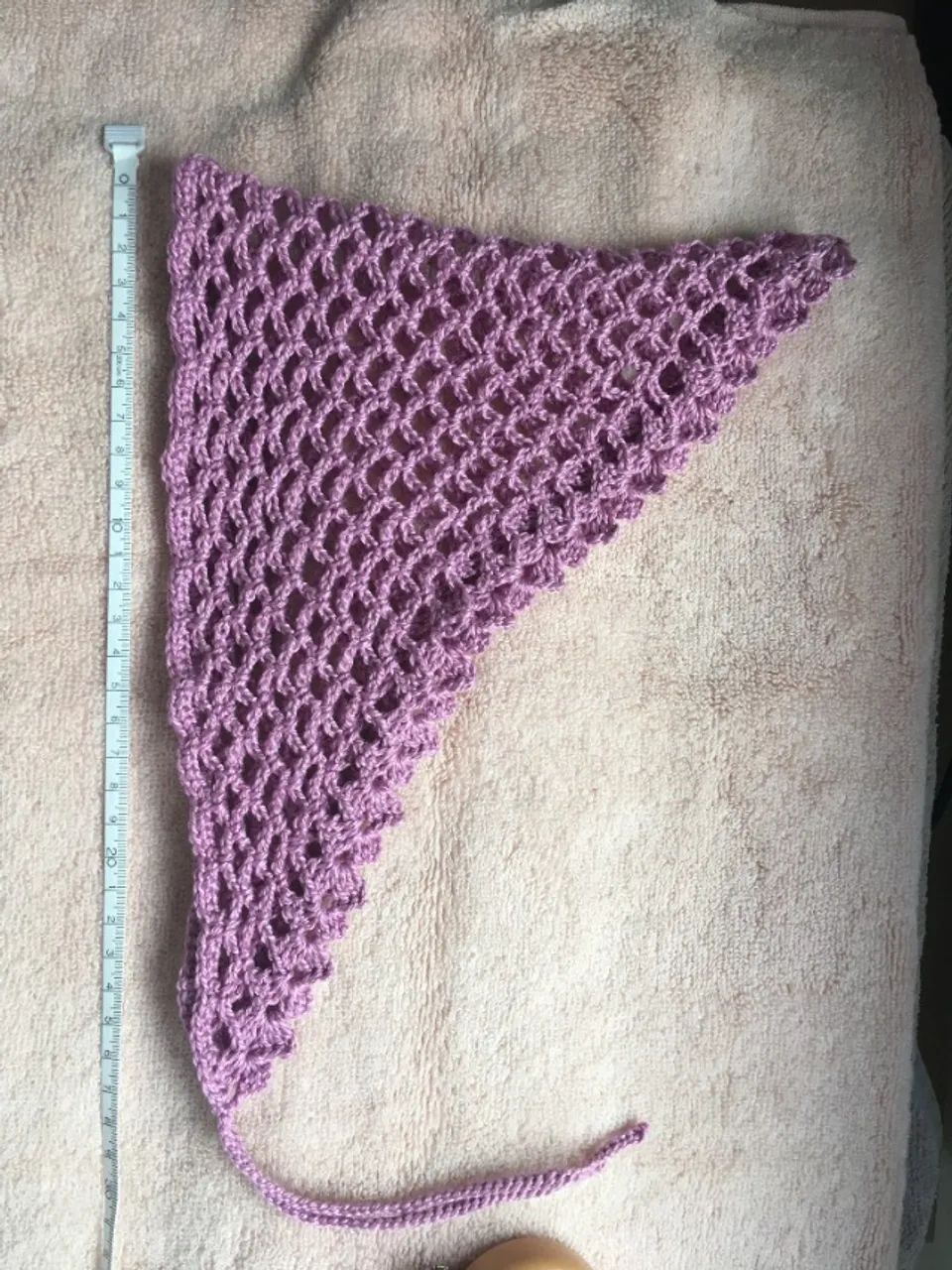 Bandana / Lenço de Crochê Violeta e Charmosa - Foto 5