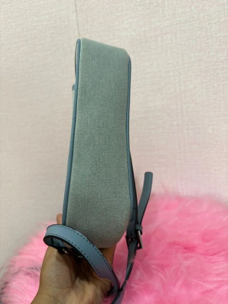bolsa transversal santa lolla jeans azul - Foto 5