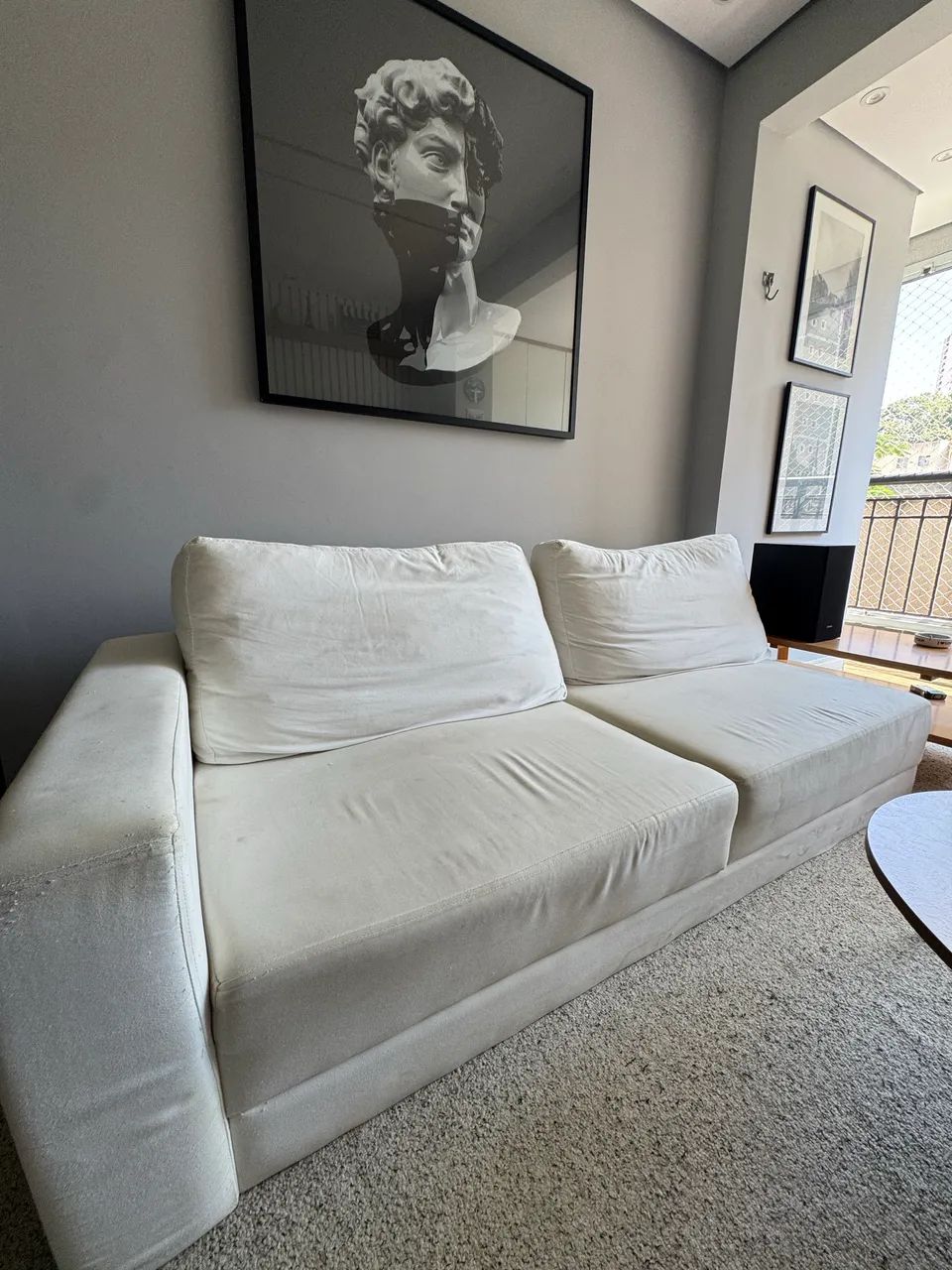 SOFÁ COM CHAISE BRANCO - Foto 3