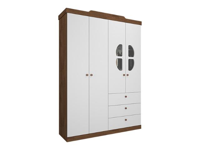 Roupeiro Infantil Guarda Roupa 4 Portas 3 Gavetas - Alegria *NOVO* ShopMix Móveis