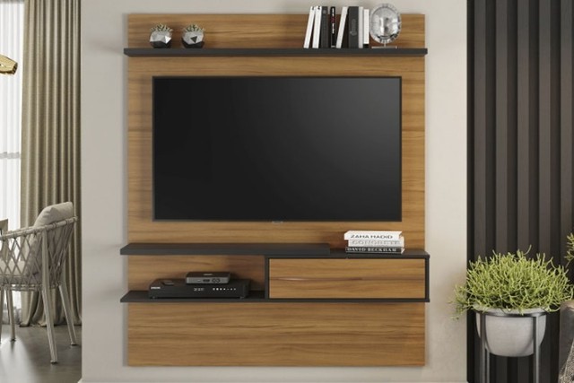 Painel NT 1155 TV Até 55 Polegadas Frejó.Preto Frete Grátis - Até 12x