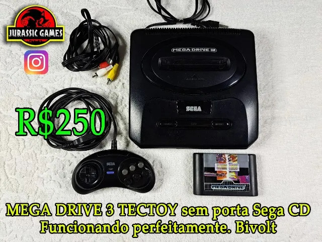 mega drive na caixa 13 jogos sonic street of rage shinobi - Retro