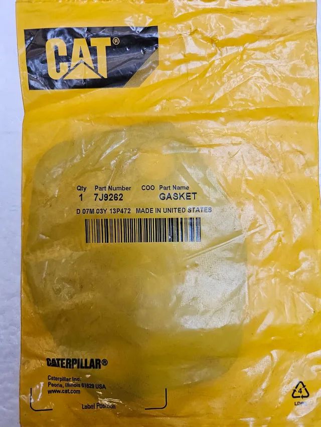 Escavadeira pa carregadeira mini escavadeira caterpillar junta original 7J9262