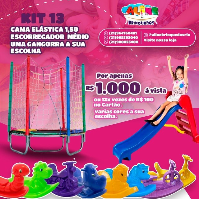 Pula pula cama elástica 10 tamanhos disponíveis  - Foto 3