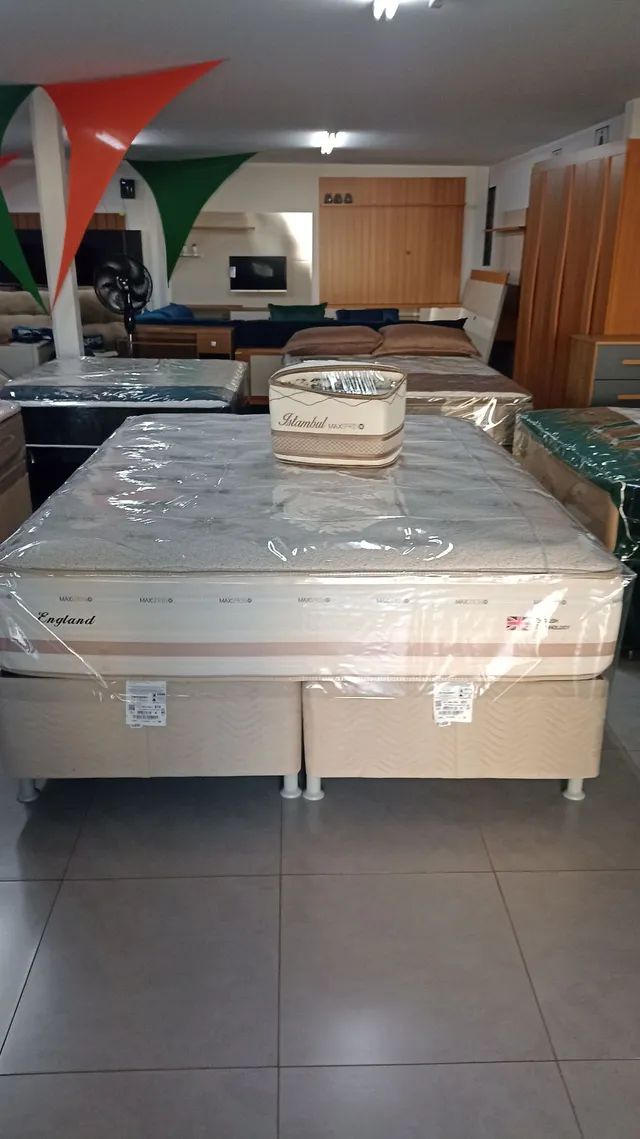 Cama Queen e colchão de mola  Herval - Foto 2