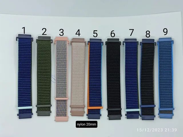 Pulseira de Nylon para relógio smartwatch 20mm 22mm - Foto 2