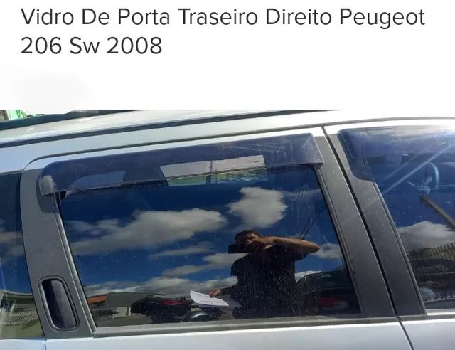 Vidro Porta Traseira Perua Peugeot SW Escapede 206 / 207