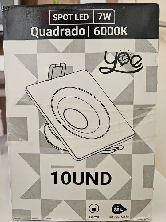 Spot LED Quadrado 7W 6000K Bivolt