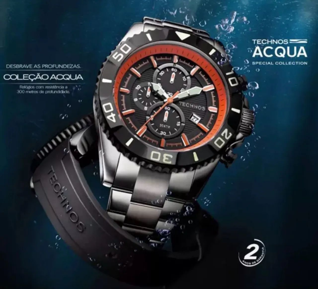 Relógio Technos Masculino Acqua Cronógrafo OS10EN/1P