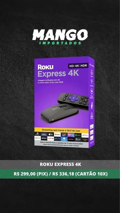 Roku Express 4K - Streaming em 4K com HDR