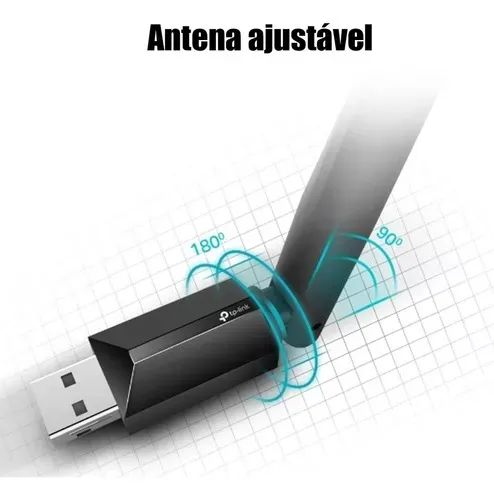 Adaptador Wifi Usb Tp-link Archer T2u Plus Ac600 2.4 / 5ghz - Loja Natan Abreu  - Foto 4