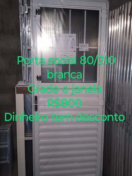 No dinheiro 10% desconto Porta de alumínio Nova 70,80,90/210