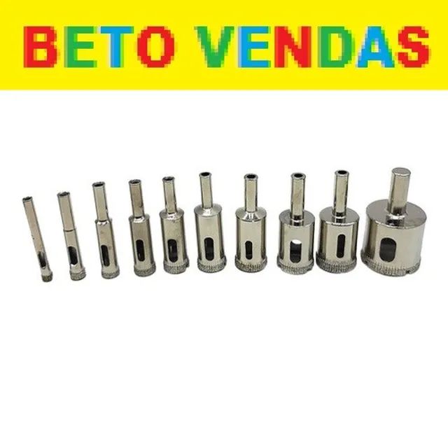 Kit Com 10 Serras Copos Diamantados 1