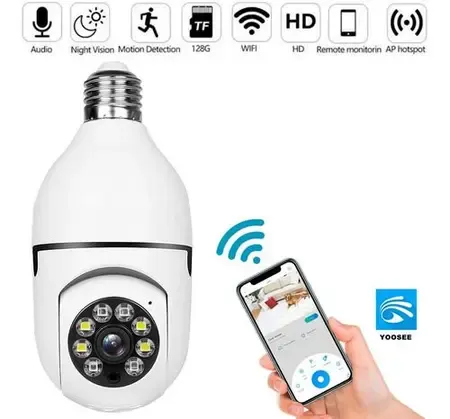Camera Lampada Espia Wi-Fi a Melhor em Vigilancia e Escuta Ambiente - Entregamos