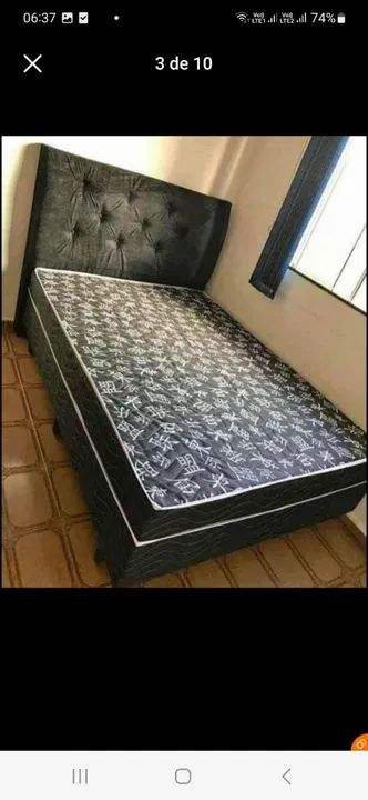 Cama Box com Cabeceira e Puff - Foto 2