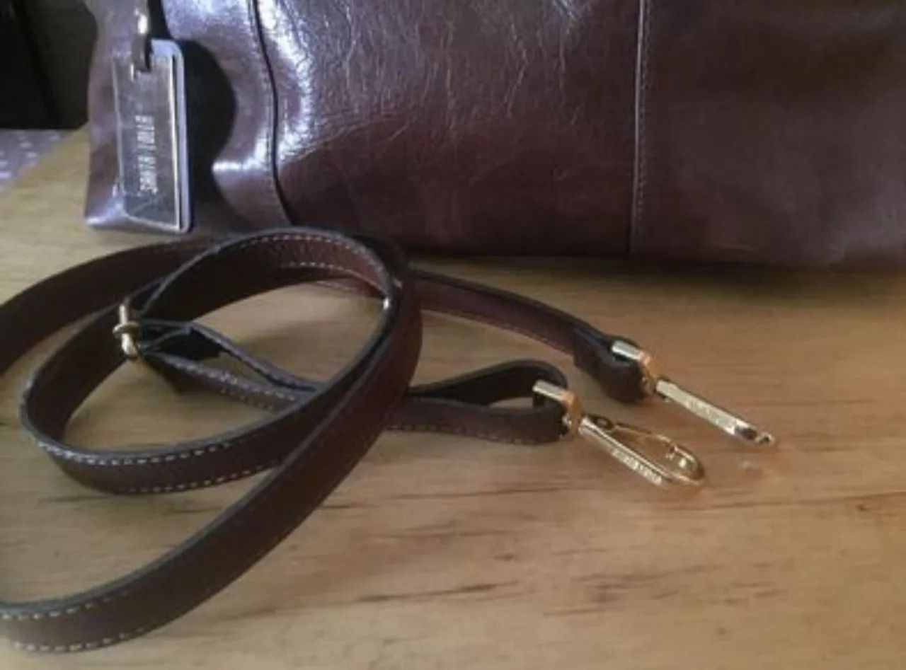 Bolsa Santa Lolla 100% Couro Legítimo Marrom - Foto 4