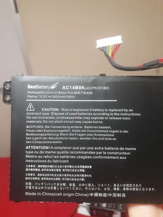 Bateria usada de notebook Acer AN515-5  - Foto 2