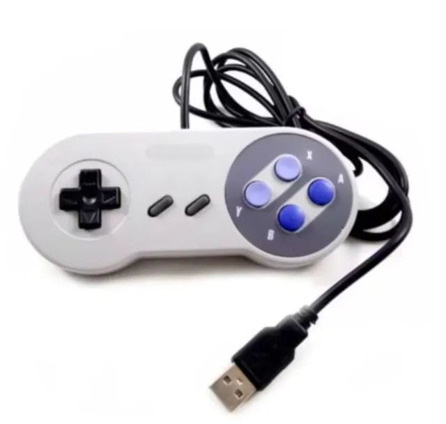 Controle USB estilo Snes Super Nintendo compatível com PC, Mac, Raspberry Pi