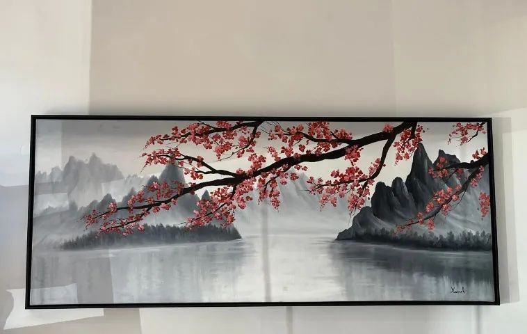 Quadro "Paisagem Japonesa com Cerejeira 1"