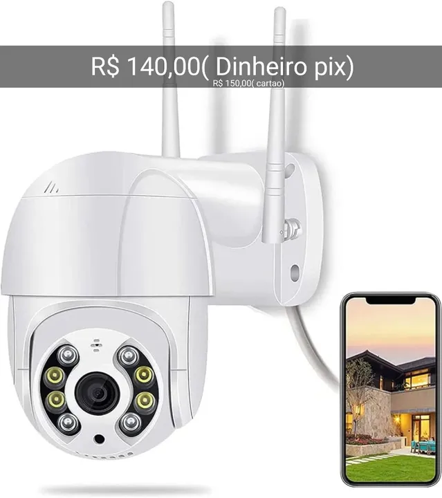 Câmera de Segurança Wi-Fi externa prova dagua 360 graus Wifi monitoramento