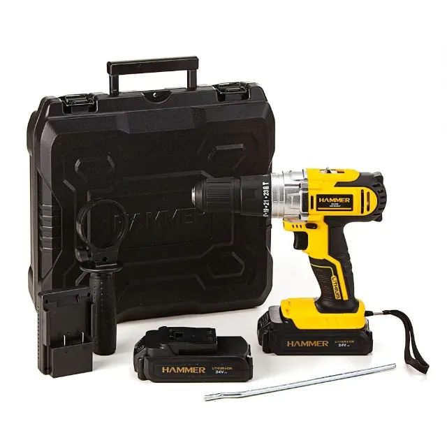 Parafusadeira 24v Bateria de Lítio Bivolt Hammer - Foto 2